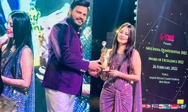 शहर के प्रोड्यूसर सौरभ प्रजापत को मिला जी टाउन अवॉर्ड ऑफ एक्सीलेंस 2022