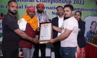 भारतीय शक्ति खेल संघ द्वारा कोटा के पवन प्रभाती का सम्मान