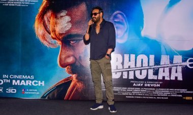 अपनी फिल्म भोला के प्रमोशन के लिए गुलाबी नगरी जयपुर पहुँचे सुपरस्टार अजय देवगन