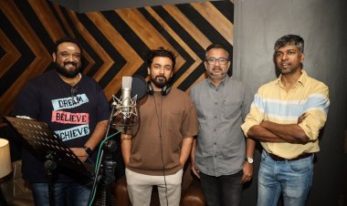 एक्टर सूर्या ने अपने अपकमिंग मैग्नम ओपस 'कांगुवा' के लिए डबिंग की शुरू